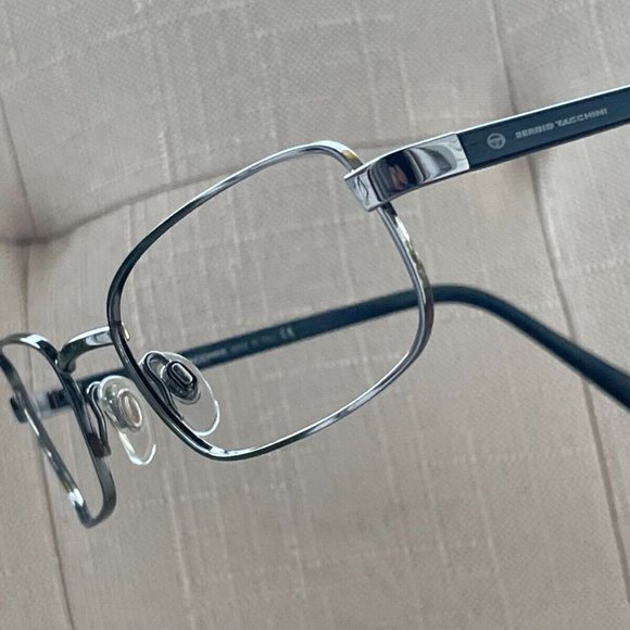 Sergio Tacchini Men Eyeglasses Gunmetal Tone Made in Itay Glasses Frame 56[]18 - Picture 2 of 12